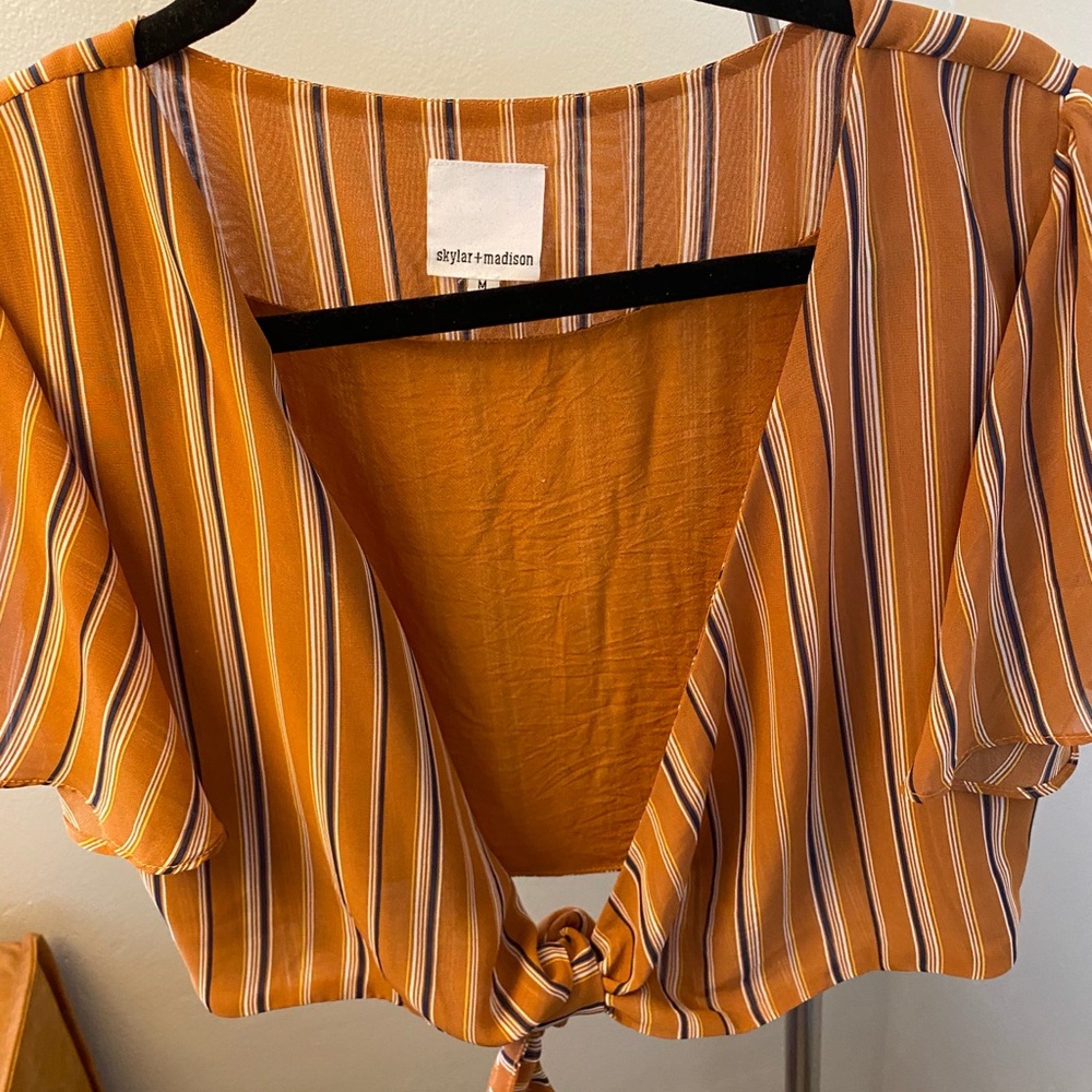 Skylar+Madison Surplice Tie Top
